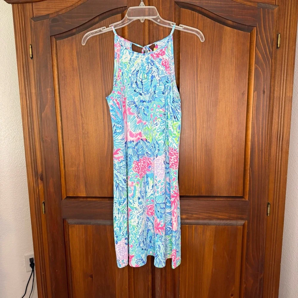 LILLY PULITZER Margot Swim Dress XXS Pink Blue Multi - Picture 2 of 9